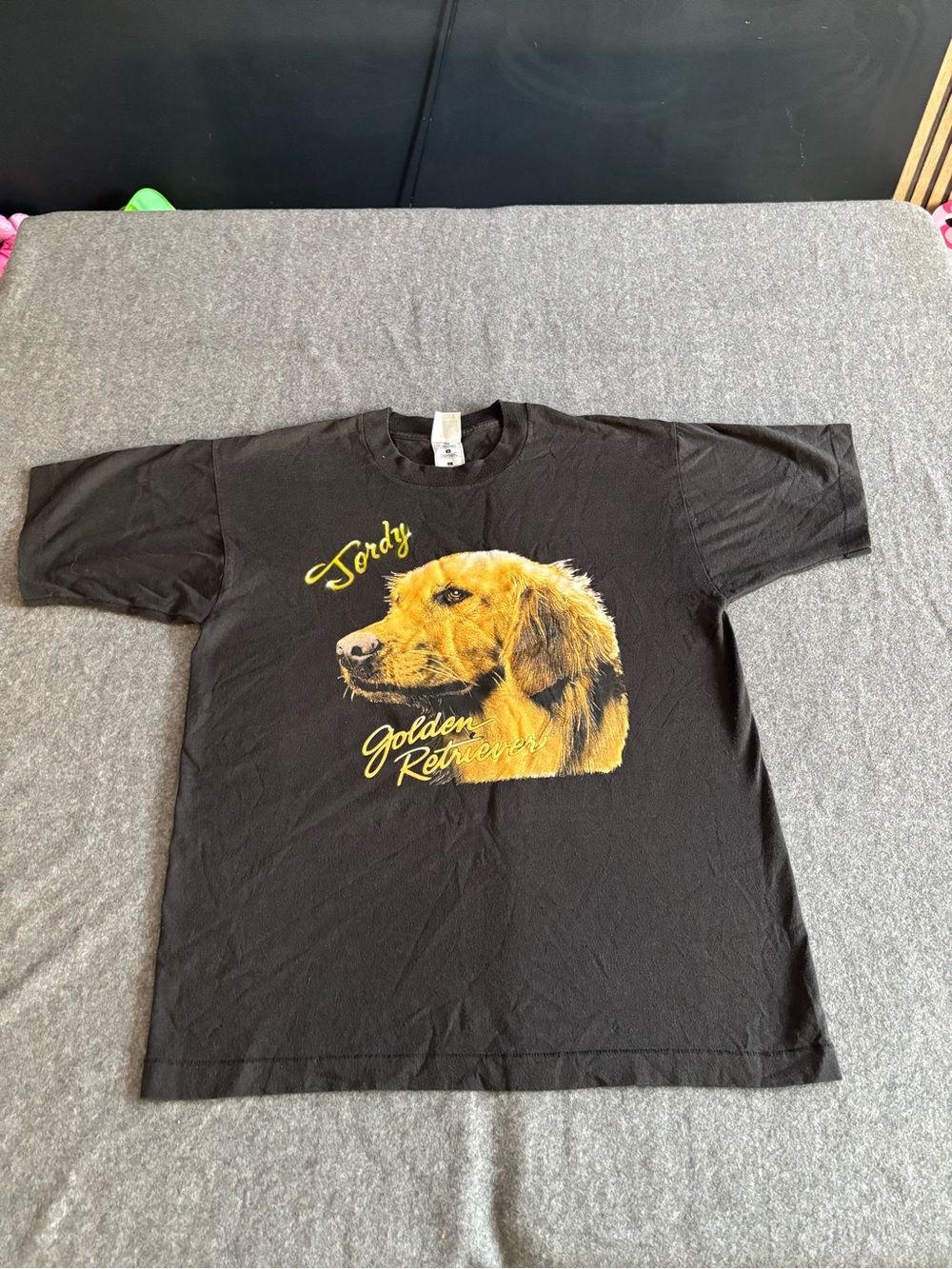 90'S Fruit of the Loom Dog Print Animal T-Shirt Made in USA Men's Large